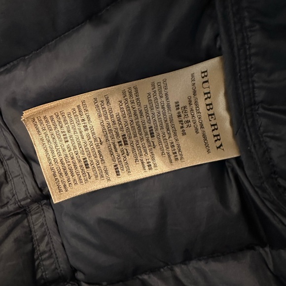 Burberry Brit Down Dark Navy Blue Quilted Dalesbury Puffer Jacket Small Petite - Picture 5 of 14